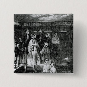 Mormon Baptism 15 Cm Square Badge