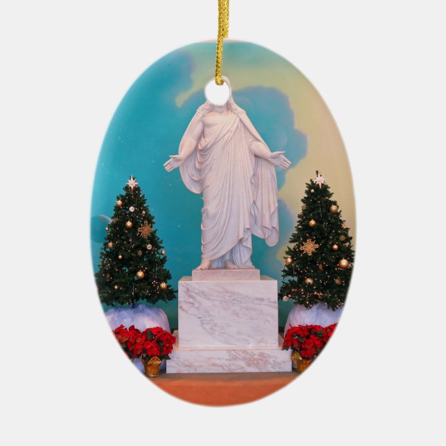 Mormon Christus Christmas Ceramic Tree Decoration (Front)
