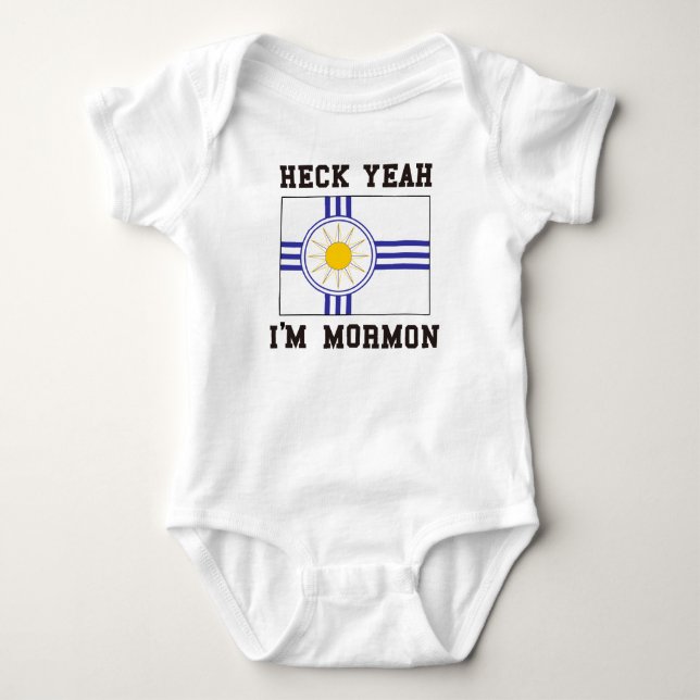 Mormon Flag Baby Bodysuit (Front)