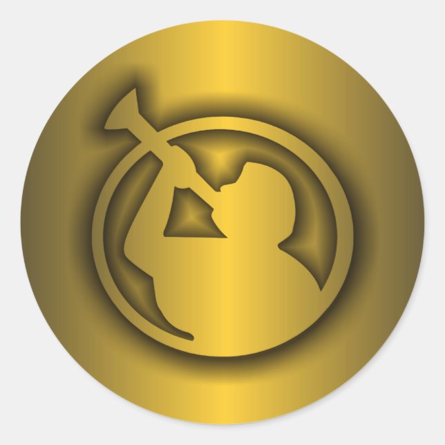 Mormon Gold Classic Round Sticker (Front)