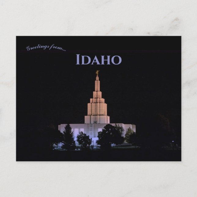 Mormon Idaho Falls Idaho Temple Idaho Postcard (Front)