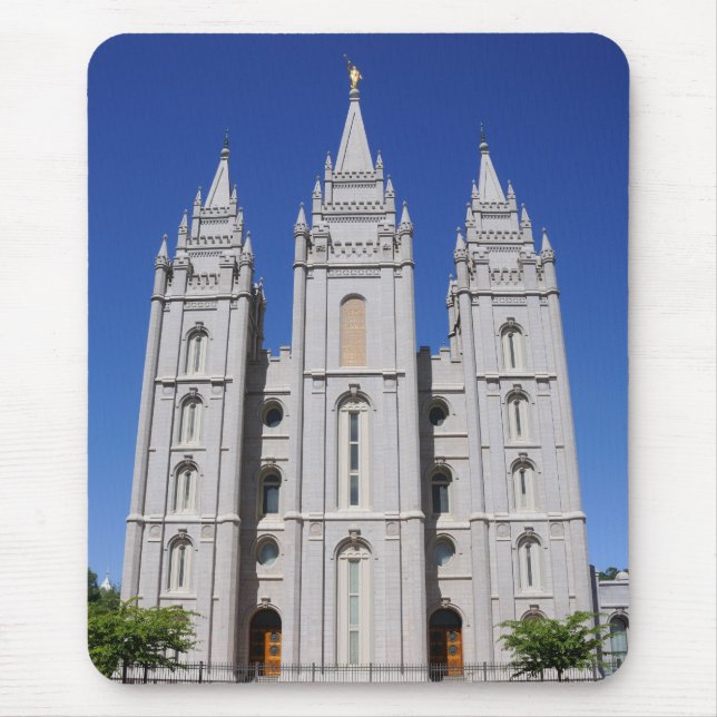 Mormon (LDS) Temple  in Salt Lake City, Utah Mouse Mat (Front)