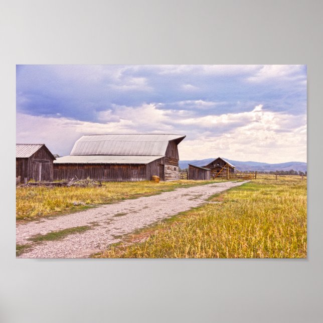 Mormon Row Barns, Grand Teton National Park Poster (Front)
