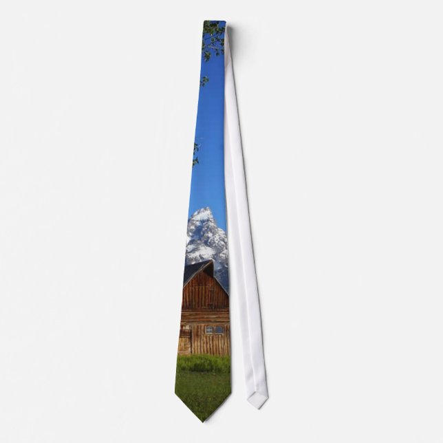 Mormon Row Barns In Grand Teton Park Tie (Front)