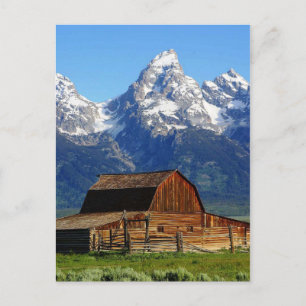Mormon Row Barns, Wyoming Landscape Postcard