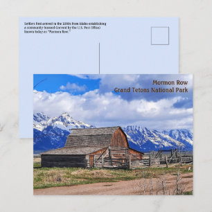 Mormon Row, Grand Tetons Postcard