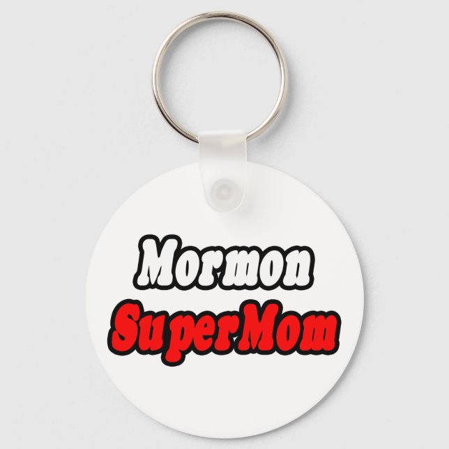 Mormon SuperMom Key Ring (Front)
