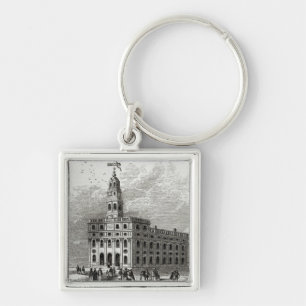 Mormon Temple at Salt Lake, 1854 Key Ring