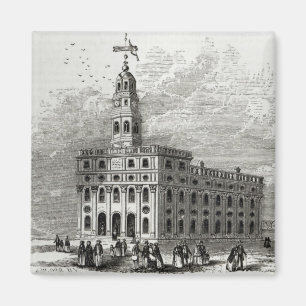 Mormon Temple at Salt Lake, 1854 Magnet