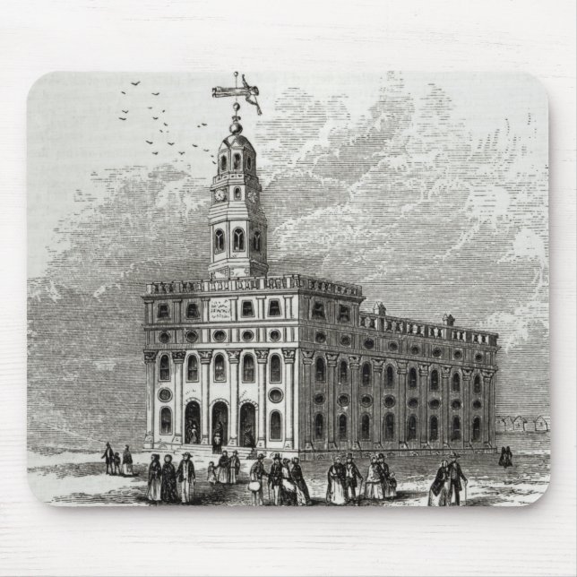 Mormon Temple at Salt Lake, 1854 Mouse Mat (Front)