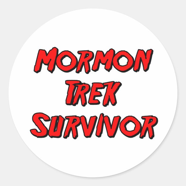 Mormon Trek Survivor Classic Round Sticker (Front)