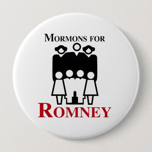 Mormons for Romney.png 10 Cm Round Badge