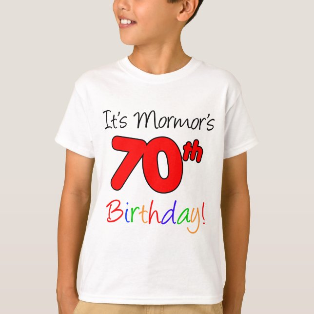 Mormor's 70th Birthday Swedish Grandmother T-Shirt (Front)