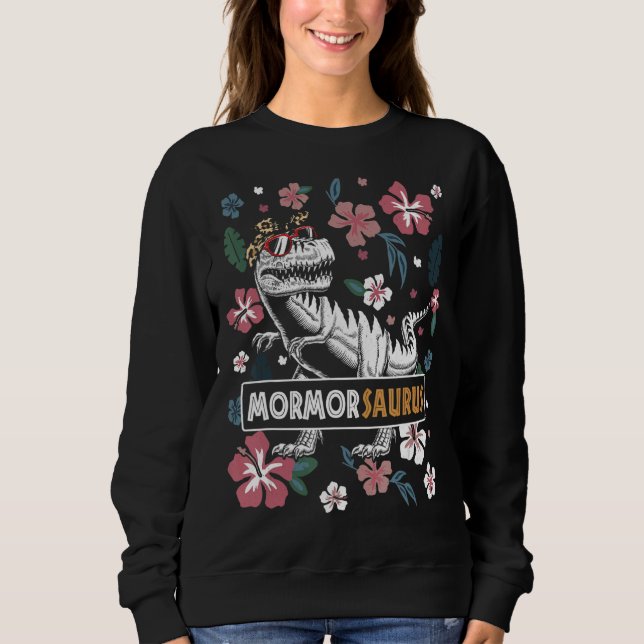 Mormorsaurus Rex Grandma Dinosaur Rex Mormor Sauru Sweatshirt (Front)