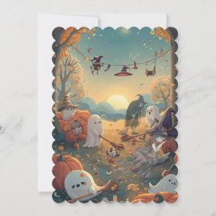 Morning After Halloween - A Ghostly Clean-Up Tale Invitation