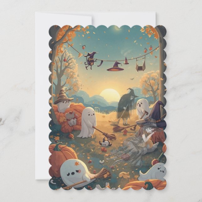 Morning After Halloween - A Ghostly Clean-Up Tale Invitation (Front)