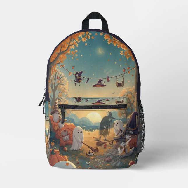 Morning After Halloween - A Ghostly Clean-Up Tale Printed Backpack (Front)