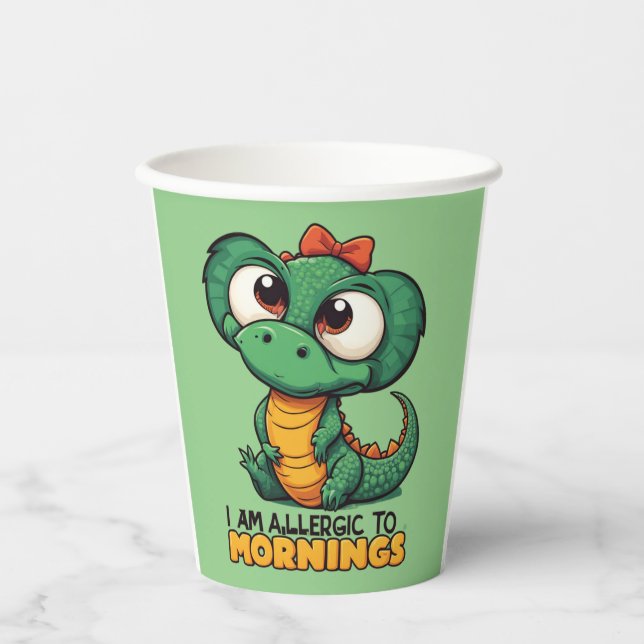 Morning Allergy Paper Cups (Front)