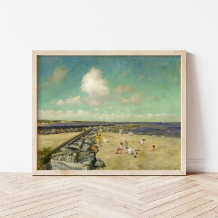 Morning at Breakwater William Merritt Chase Poster