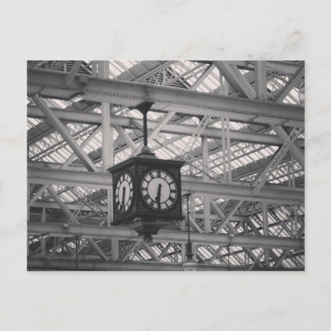 Morning at Glasgow Central Station Postcard (Front)