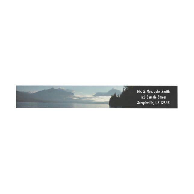 Morning at Lake McDonald in Glacier National Park Wrap Around Label (Individual)