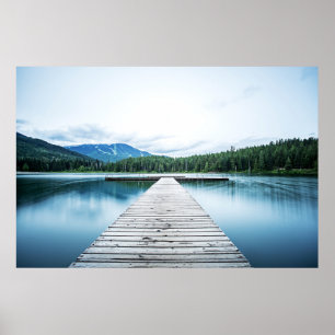 Morning At The Lake Dock Pier Poster