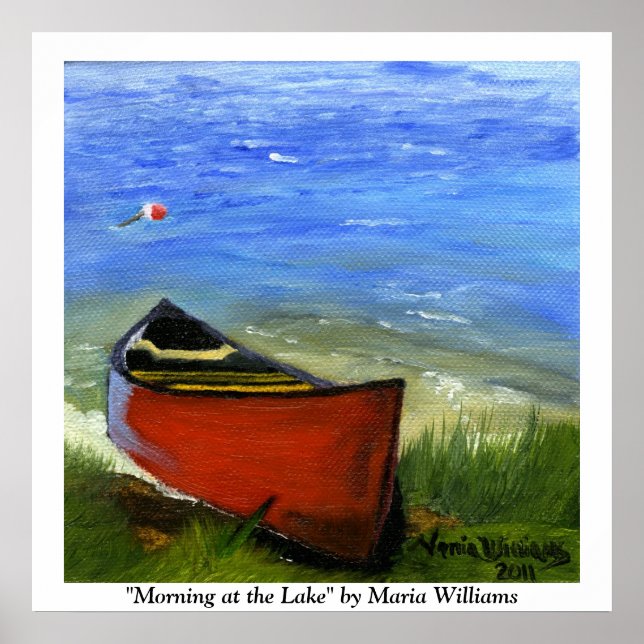 Morning at the Lake Poster by Maria Williams (Front)
