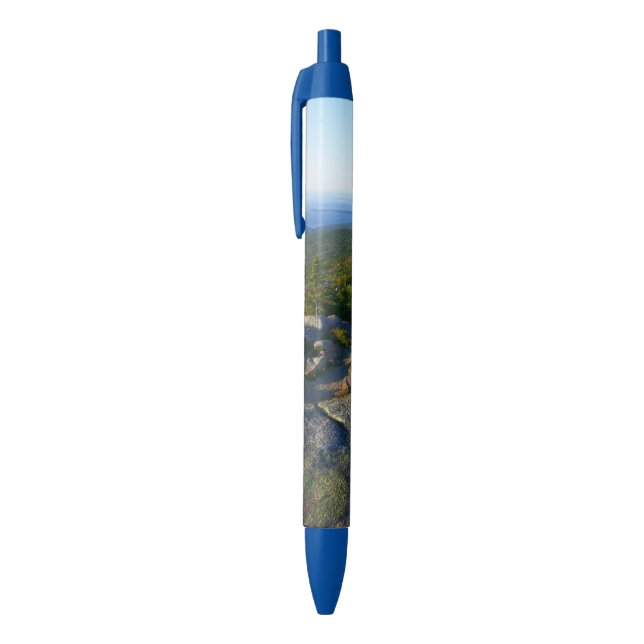 Morning atop Cadillac Mountain at Acadia Blue Ink Pen (Top (Vertical))