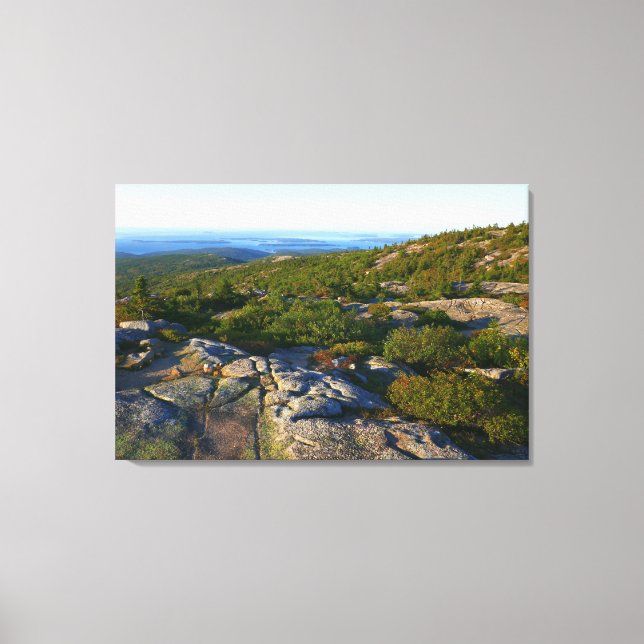 Morning atop Cadillac Mountain at Acadia Canvas Print (Front)