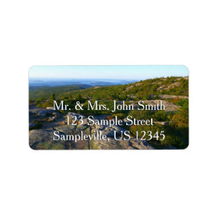 Morning atop Cadillac Mountain at Acadia Label