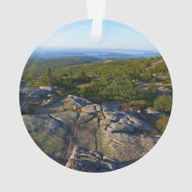 Morning atop Cadillac Mountain at Acadia Ornament (Back)