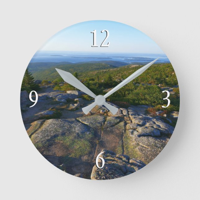 Morning atop Cadillac Mountain at Acadia Round Clock (Front)