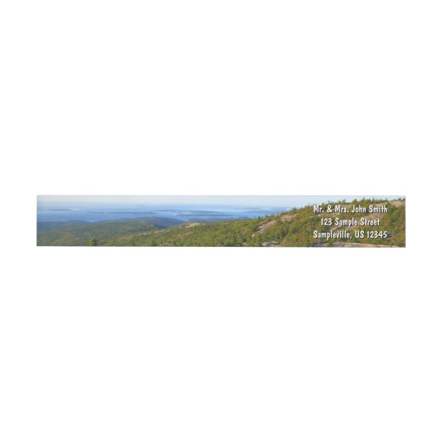 Morning atop Cadillac Mountain at Acadia Wrap Around Label (Individual)