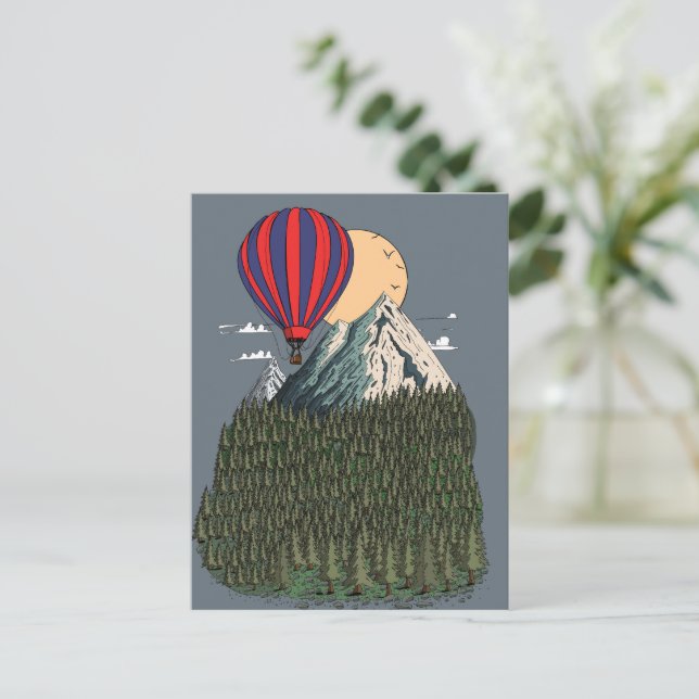Morning Balloon Ride Postcard (Standing Front)