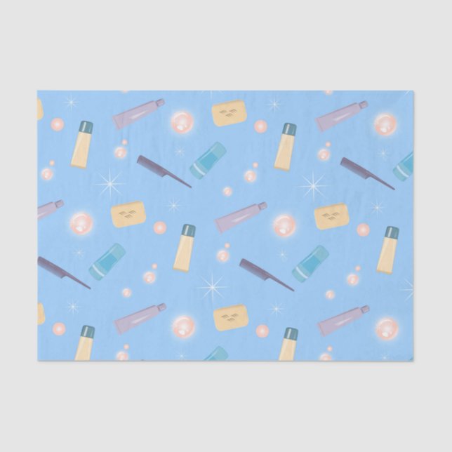 Morning Bathroom Ritual Collage Tissue Paper (Front)