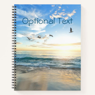 Morning Beach Seagulls Notebook