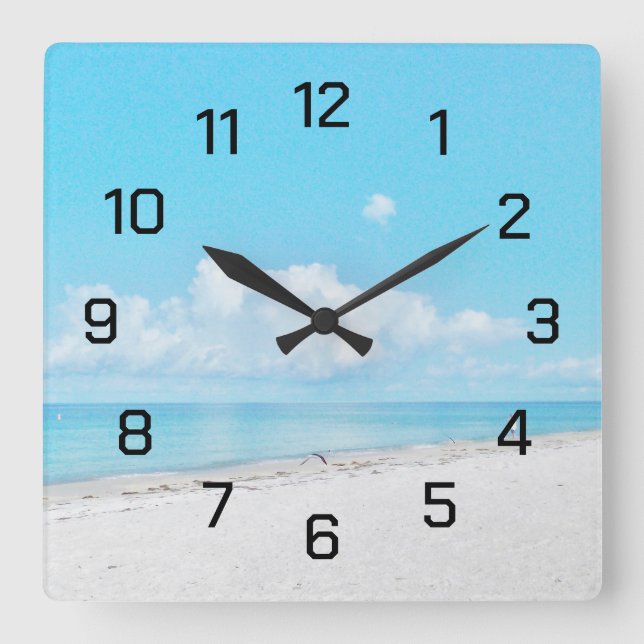 Morning Beach Wall Clock (Front)