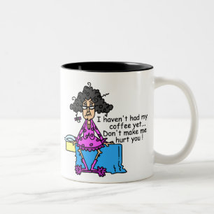 Morning Before Coffee Humour Two-Tone Coffee Mug