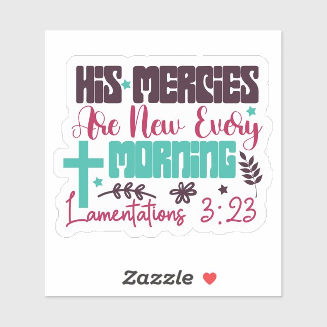 Morning Blessings Bible Verse Sticker (Sheet)