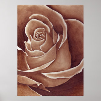 Morning Bliss - Rose in Oil Poster