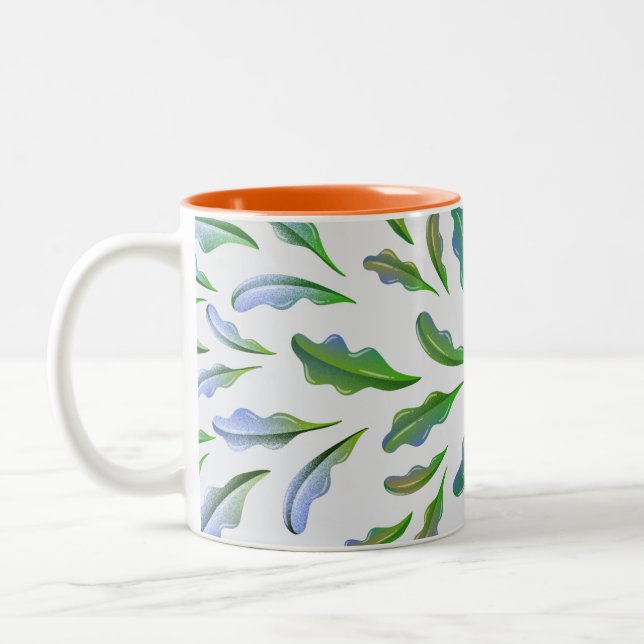 "Morning Brew Delight: Sunrise Sip Mug" Two-Tone Coffee Mug (Left)