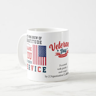 Morning Brew of Gratitude Patriotic Veterans Day Coffee Mug