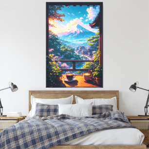 Morning Calm over Fuji Canvas Print