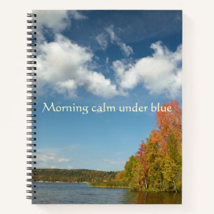 Morning Calm Under Blue Autumn Lakeside  Notebook