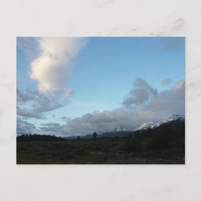 Morning Clouds at Grand Teton National Park Postcard (Front)