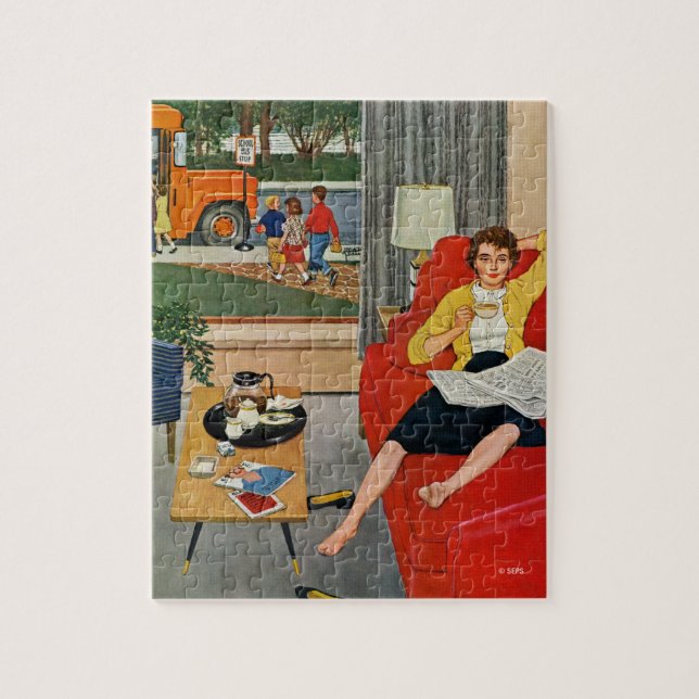 Morning Coffee Break Jigsaw Puzzle (Vertical)