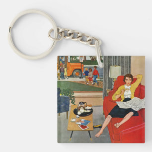 Morning Coffee Break Key Ring