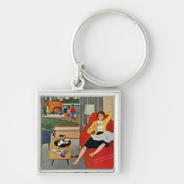 Morning Coffee Break Key Ring (Front)