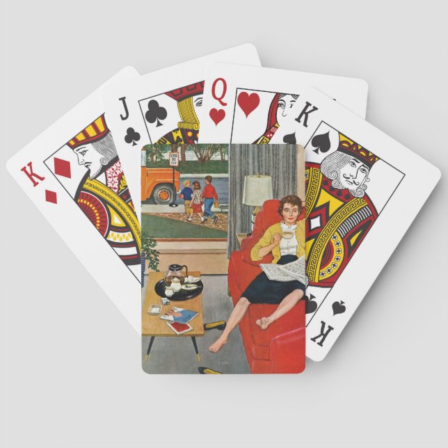 Morning Coffee Break Playing Cards (Back)