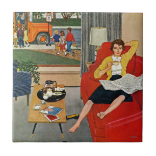 Morning Coffee Break Tile